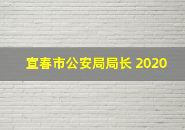 宜春市公安局局长 2020